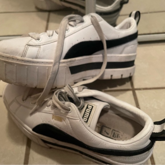 Puma Women’s Mayze platform sneakers. White. 8.5 - Picture 4 of 7